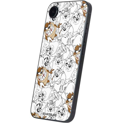 Looney Tunes Tasmanian Devil Super Sized Pattern iPhone 16e Skin