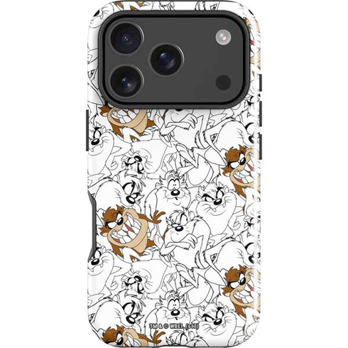 Looney Tunes Tasmanian Devil Super Sized Pattern iPhone 18 Pro Impact Case