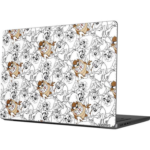 Looney Tunes Tasmanian Devil Super Sized Pattern Apple MacBook Pro 14-inch Skin