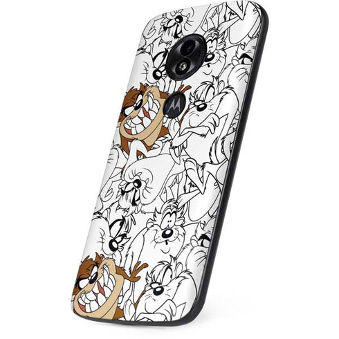 Looney Tunes Tasmanian Devil Super Sized Pattern Moto E5 Play Skin