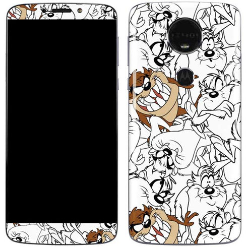 Looney Tunes Tasmanian Devil Super Sized Pattern Moto E5 Plus Skin