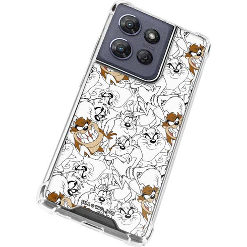 Looney Tunes Tasmanian Devil Super Sized Pattern Moto G 5G (2025) Clear Case
