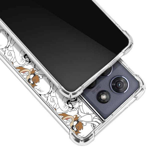 Looney Tunes Tasmanian Devil Super Sized Pattern Moto G 5G (2025) Clear Case