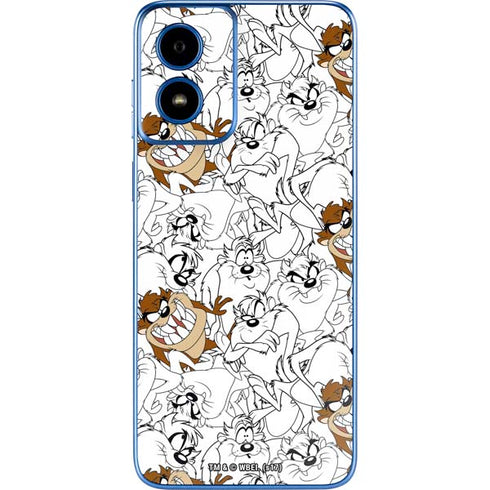 Looney Tunes Tasmanian Devil Super Sized Pattern Moto G Play 4G (2024) Skin