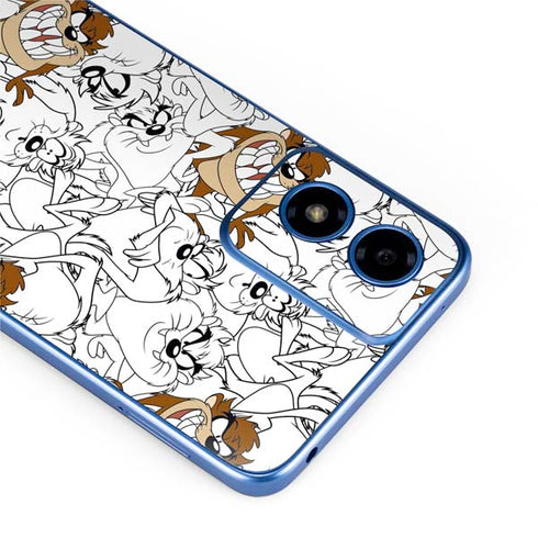 Looney Tunes Tasmanian Devil Super Sized Pattern Moto G Play 4G (2024) Skin