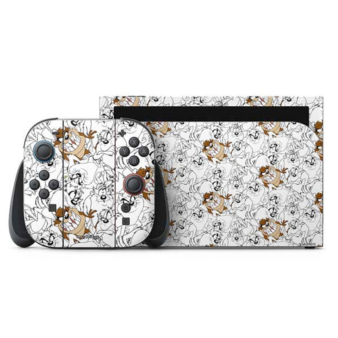 Looney Tunes Tasmanian Devil Super Sized Pattern Nintendo Switch 2 (2025) with Joy-Con Skin