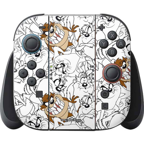 Looney Tunes Tasmanian Devil Super Sized Pattern Nintendo Switch 2 (2025) Joy-Con Controller Skin
