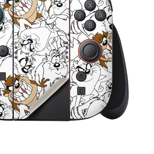 Looney Tunes Tasmanian Devil Super Sized Pattern Nintendo Switch 2 (2025) Joy-Con Controller Skin