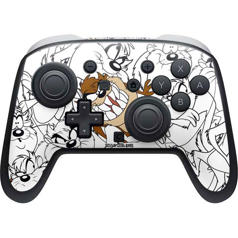 Looney Tunes Tasmanian Devil Super Sized Pattern Nintendo Skins