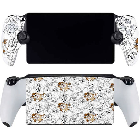 Looney Tunes Tasmanian Devil Super Sized Pattern PlayStation Portal Remote Player Skin