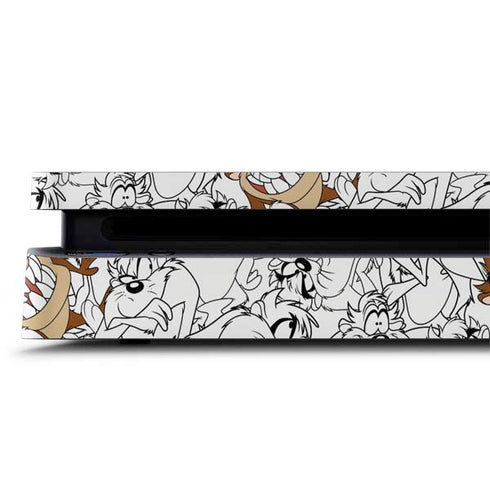 Looney Tunes Tasmanian Devil Super Sized Pattern PS4 Slim Skin