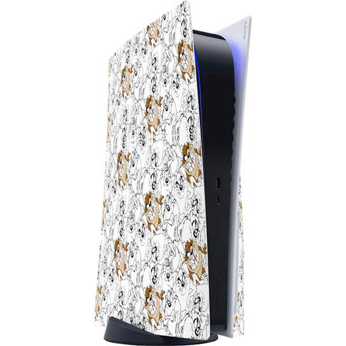 Looney Tunes Tasmanian Devil Super Sized Pattern PlayStation PS5 Skins