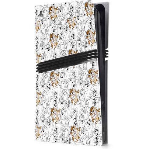 Looney Tunes Tasmanian Devil Super Sized Pattern PS5 Pro Console Skin