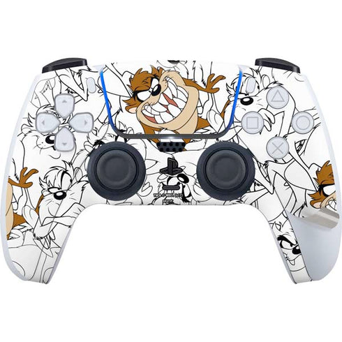 Looney Tunes Tasmanian Devil Super Sized Pattern PS5 Pro Disk Bundle Skin