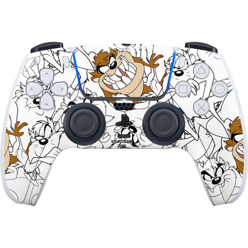Looney Tunes Tasmanian Devil Super Sized Pattern PlayStation PS5 Skins