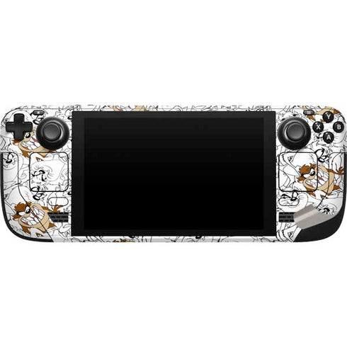 Looney Tunes Tasmanian Devil Super Sized Pattern Steam Deck Handheld Gaming Computer Skin