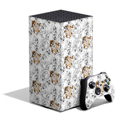 Looney Tunes Tasmanian Devil Super Sized Pattern XBox Series X Digital Edition Bundle Skin