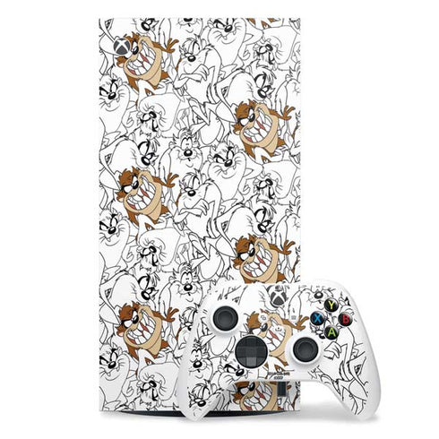 Looney Tunes Tasmanian Devil Super Sized Pattern Xbox Series X Skins