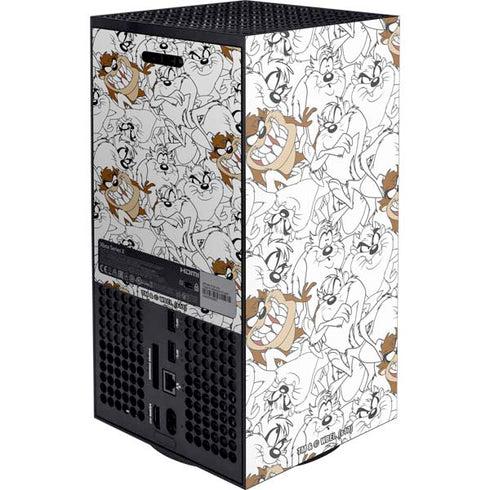 Looney Tunes Tasmanian Devil Super Sized Pattern XBox Series X Digital Edition Console Skin