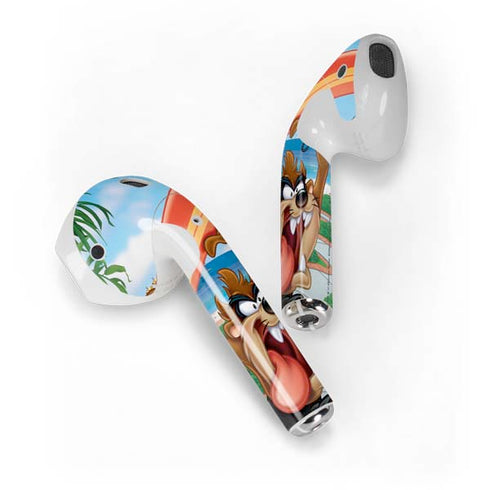 Looney Tunes Tasmanian Devil Surfboard Apple AirPods Skin