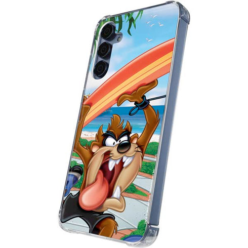 Looney Tunes Tasmanian Devil Surfboard Galaxy A35 5G Clear Case