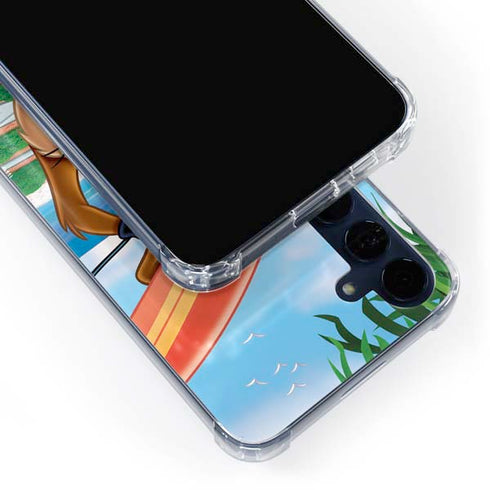 Looney Tunes Tasmanian Devil Surfboard Galaxy A55 5G Clear Case