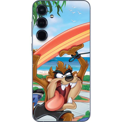 Looney Tunes Tasmanian Devil Surfboard Galaxy A55 5G Skin