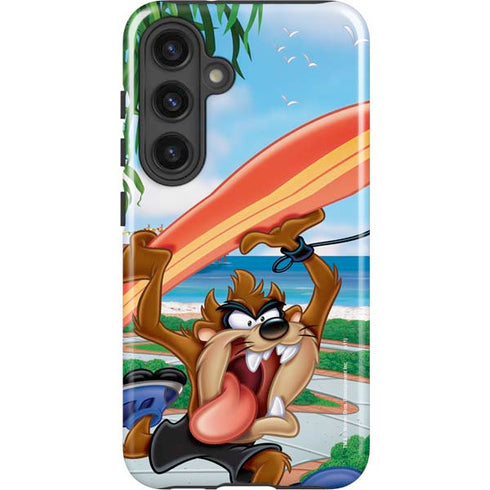 Looney Tunes Tasmanian Devil Surfboard Galaxy S25 Impact Case