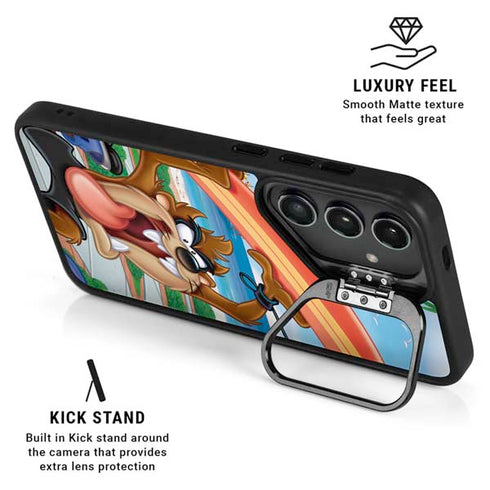 Looney Tunes Tasmanian Devil Surfboard Galaxy S25 Kickstand Case