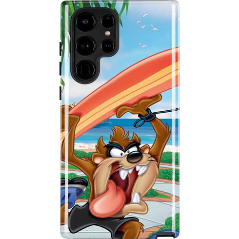 Looney Tunes Tasmanian Devil Surfboard Galaxy Cases