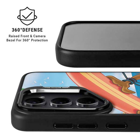 Looney Tunes Tasmanian Devil Surfboard Galaxy S25 Ultra Kickstand Case