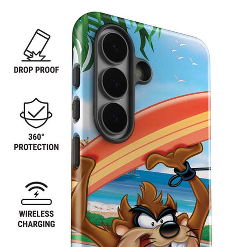 Looney Tunes Tasmanian Devil Surfboard Galaxy S26 Plus Impact Case