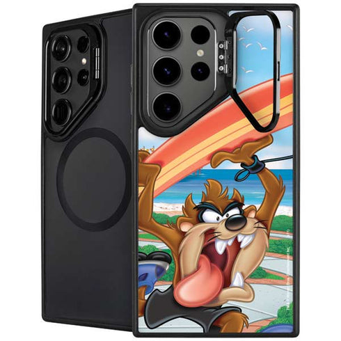 Looney Tunes Tasmanian Devil Surfboard Galaxy S26 Ultra Kickstand Case