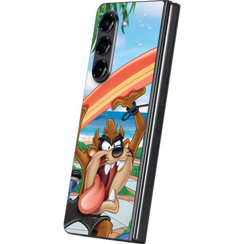 Looney Tunes Tasmanian Devil Surfboard Galaxy Z Fold5 5G Skin