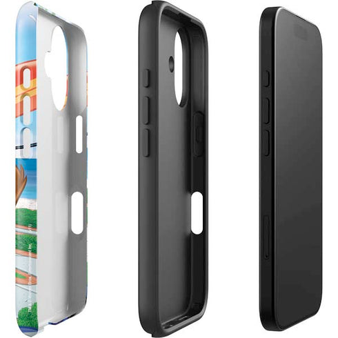 Looney Tunes Tasmanian Devil Surfboard iPhone 16 Plus Impact Case