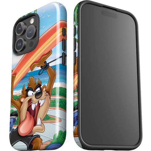 Looney Tunes Tasmanian Devil Surfboard iPhone 16 Pro Max Impact Case
