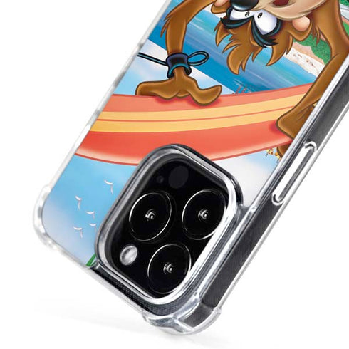Looney Tunes Tasmanian Devil Surfboard iPhone 16 Pro Max MagSafe Case