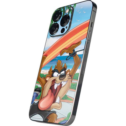 Looney Tunes Tasmanian Devil Surfboard iPhone 16 Pro Skin