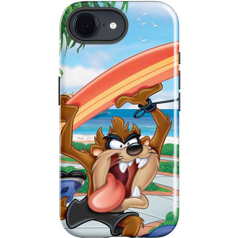Looney Tunes Tasmanian Devil Surfboard iPhone 16e Impact Case