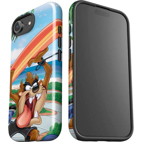 Looney Tunes Tasmanian Devil Surfboard iPhone 16e Impact Case