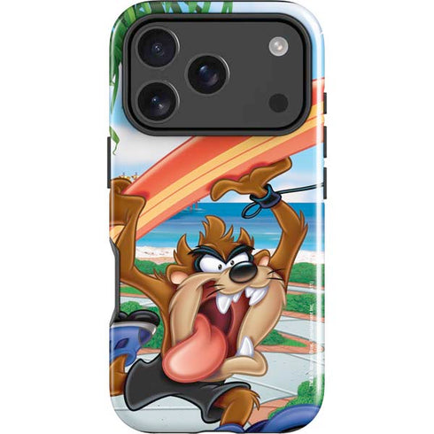 Looney Tunes Tasmanian Devil Surfboard iPhone 18 Pro Impact Case