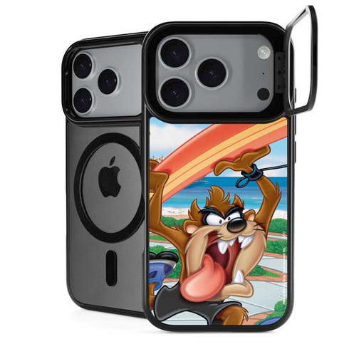 Looney Tunes Tasmanian Devil Surfboard iPhone 18 Pro Kickstand Case