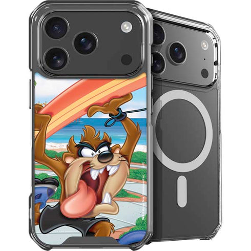 Looney Tunes Tasmanian Devil Surfboard iPhone 18 Pro Max MagSafe Case
