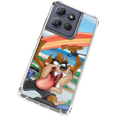 Looney Tunes Tasmanian Devil Surfboard Moto G 5G (2025) Clear Case