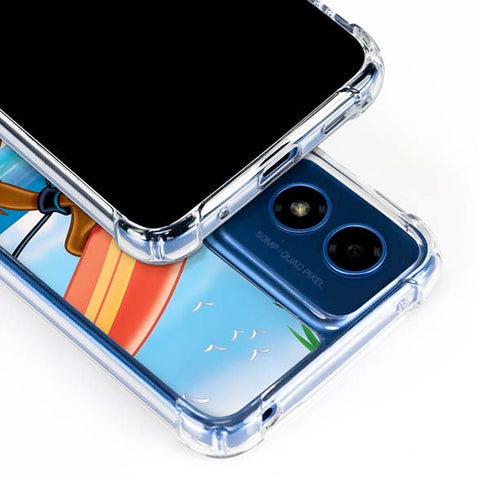 Looney Tunes Tasmanian Devil Surfboard Moto G 5G (2024) Clear Case
