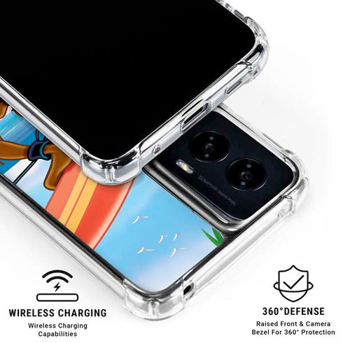 Looney Tunes Tasmanian Devil Surfboard Moto G Power 5G (2024) Clear Case