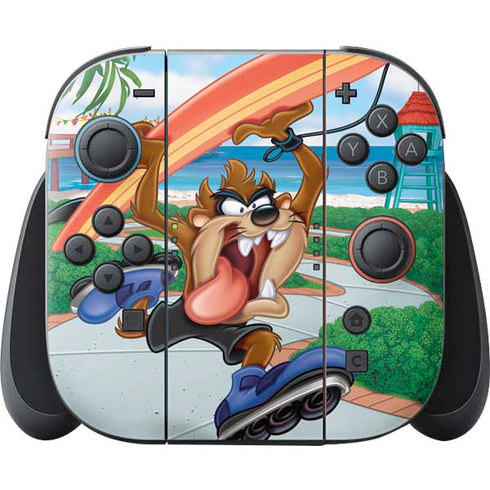 Looney Tunes Tasmanian Devil Surfboard Nintendo Switch 2 (2025) Joy-Con Controller Skin