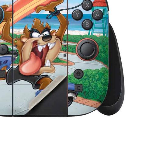 Looney Tunes Tasmanian Devil Surfboard Nintendo Switch 2 (2025) Joy-Con Controller Skin