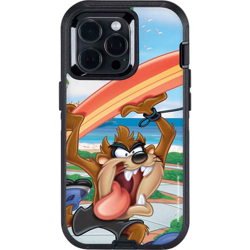 Looney Tunes Tasmanian Devil Surfboard Otterbox Defender iPhone Skin