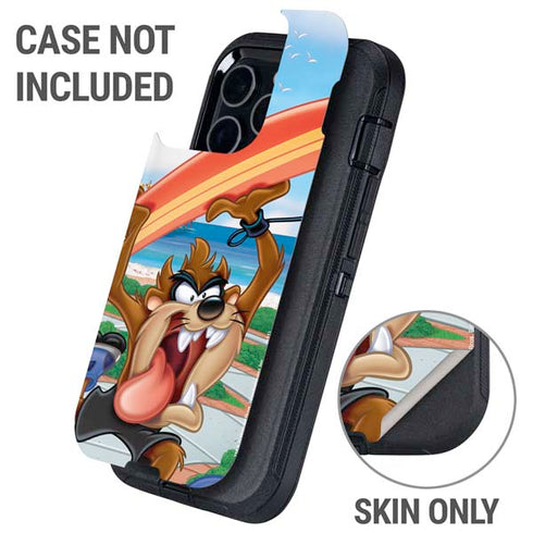 Looney Tunes Tasmanian Devil Surfboard Otterbox Defender iPhone Skin